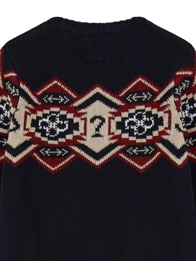 Guess Pattern Sweater In Blue