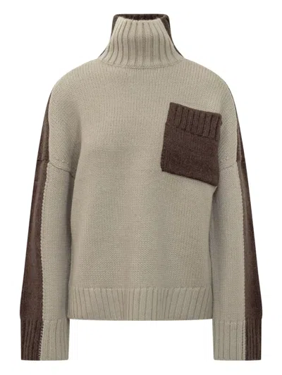 Jw Anderson J.w. Jersey Anderson With Contrast Pockets In Gray