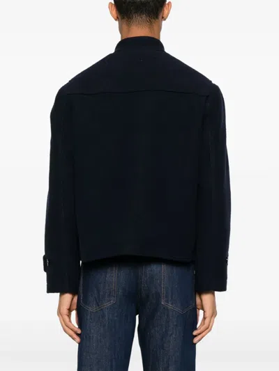 Fursac Wool Duffle Jacket In Blue