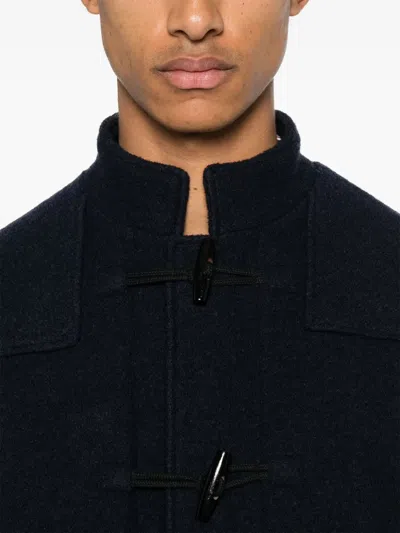 Fursac Wool Duffle Jacket In Blue