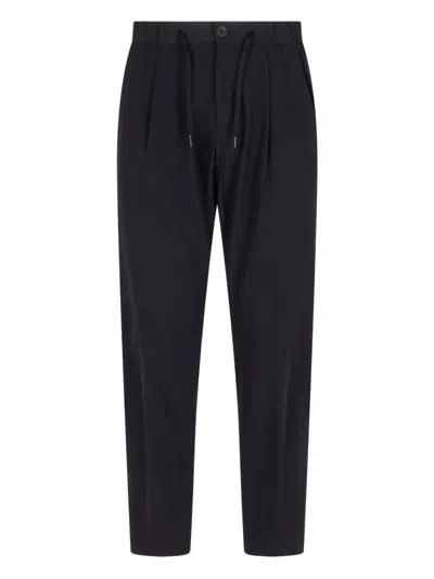 Herno Woven Pants In Black