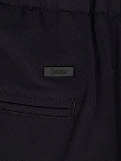 Herno Woven Pants In Black