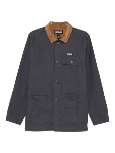 Patagonia Point Reyes Corduroy-collar Button-fastening Jacket In Gray