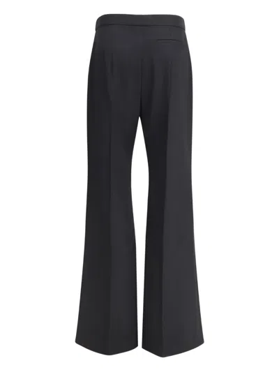 Givenchy Wool Grain De Poudre Bootcut Trousers In Blue