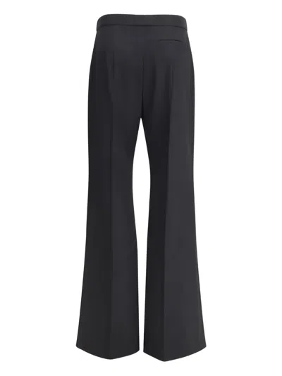 Givenchy Wool Grain De Poudre Bootcut Trousers In Blue
