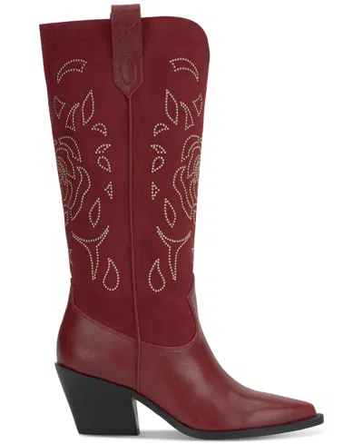 Jessica Simpson Zodra Western Boot In Burgundy