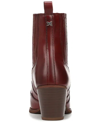 Sam Edelman Women's West Leather Booties In Burgundy