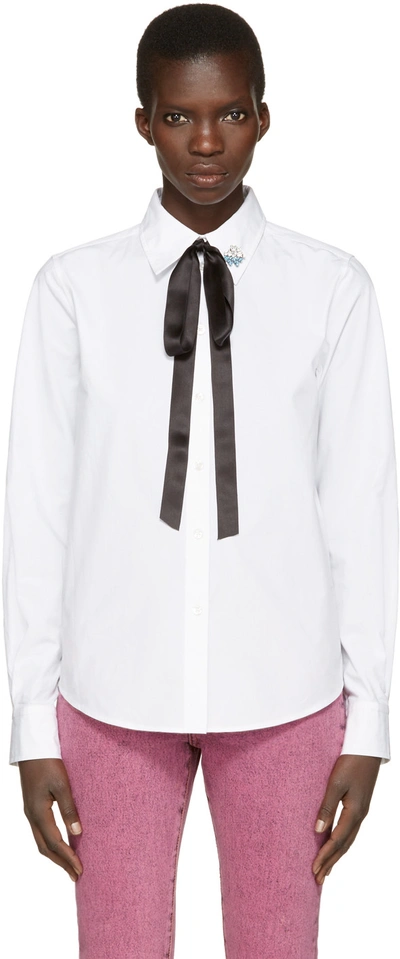 Shop Marc Jacobs White Tie & Pin Shirt