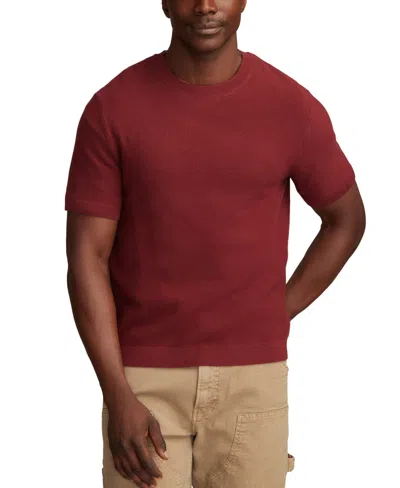 Lucky Brand Men's Short Sleeve Crewneck Sweater In Burgundy