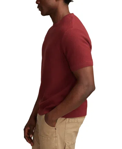 Lucky Brand Men's Short Sleeve Crewneck Sweater In Burgundy