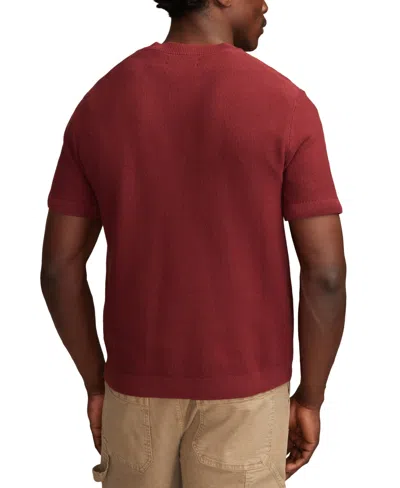 Lucky Brand Men's Short Sleeve Crewneck Sweater In Burgundy