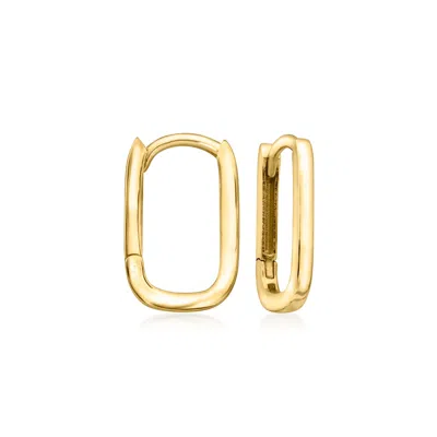 Canaria Fine Jewelry Canaria Italian 10kt Yellow Gold Paper Clip Link Huggie Hoop Earrings In Gold