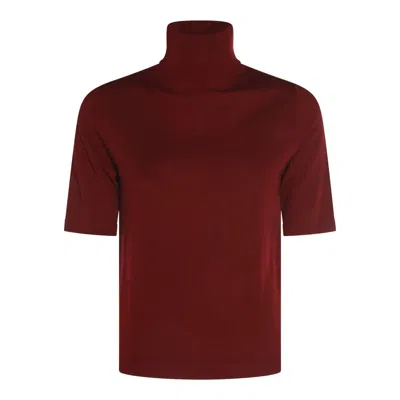 Allude Sweaters Brown In Red