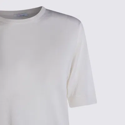 Malo Knit Crewneck Short Sleeve Plain In Multi