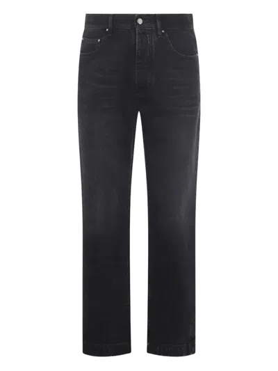 Amiri Straight Trousers With Five Pockets And Belt Loops In Black
