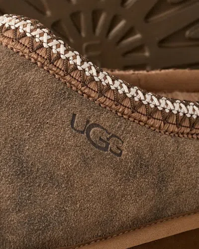 Ugg Chestnut Brown Suede Leather Tasman Ii Slippers In Green