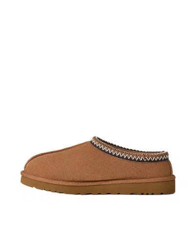 Ugg Slip-on Clog In Soft Suede With Sheepskin Lining In Brown