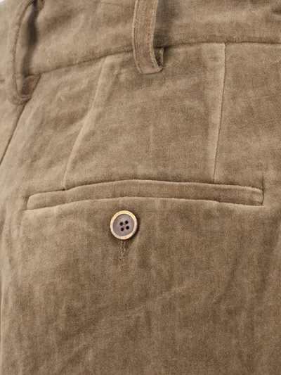 Uma Wang High-waisted Wide-leg Trousers With Button Closure In Brown