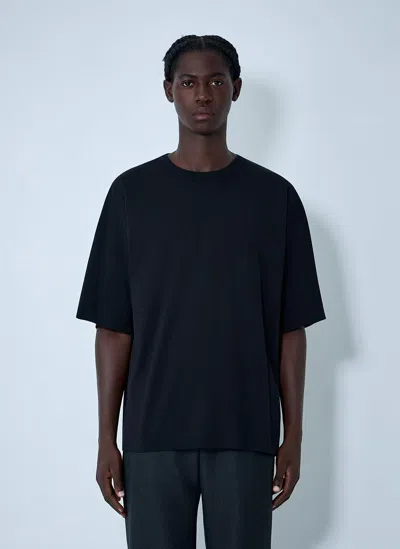 Dries Van Noten Oversized Black Cotton T-shirt In Black