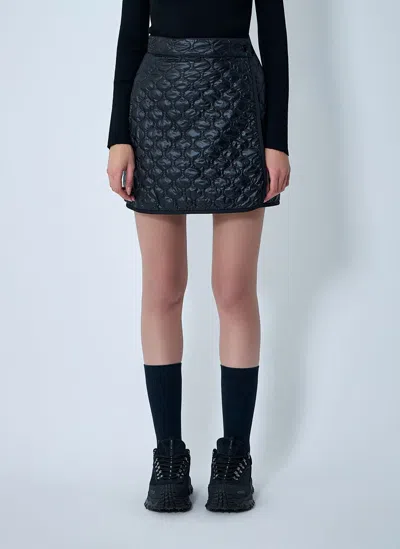 Moncler Minigonna In Nylon Blu Notte Donna In Blue