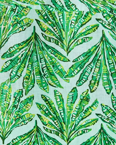 Lilly Pulitzer Sea View Button Down Shirt In Kitts Green Shady Babe In Green