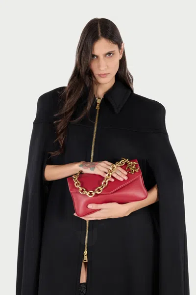 Roberto Cavalli Shoulder Bag With Chain And Charm In Red
