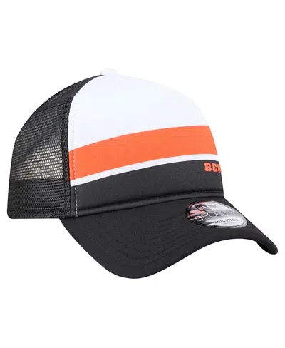 New Era Big Boys And Girls Black Cincinnati Bengals Sport Night Color Block 9forty A-frame Trucker Adjustabl In Black