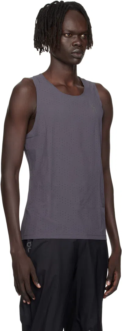 On Gray Race Tank Top In Gray