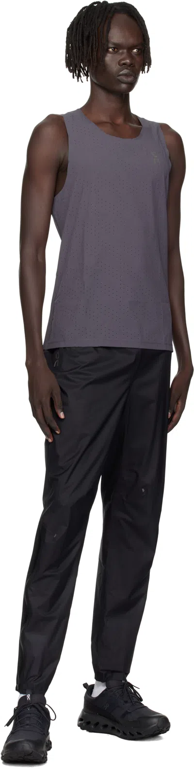 On Gray Race Tank Top In Gray