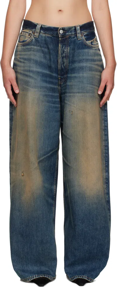 Acne Studios 2023 Rocka Low Waist Wide Jeans In Blue