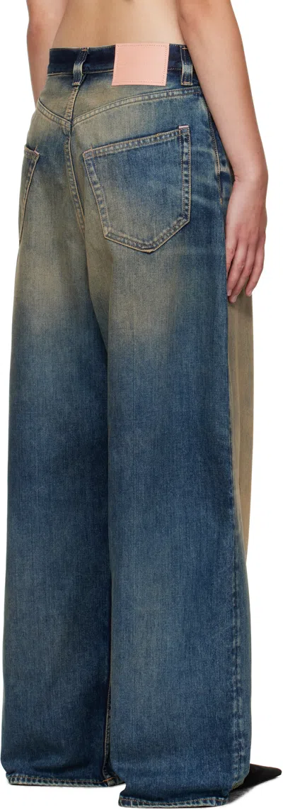 Acne Studios 2023 Rocka Low Waist Wide Jeans In Blue
