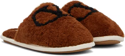 Valentino Garavani Ta Chambre Wool Slippers In Blue