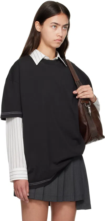 Acne Studios Black Logo T-shirt In Black