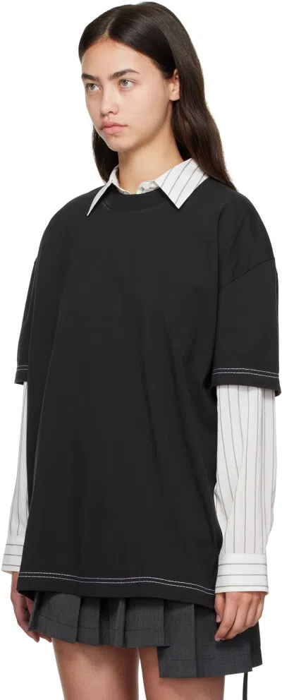 Acne Studios Black Logo T-shirt In Black