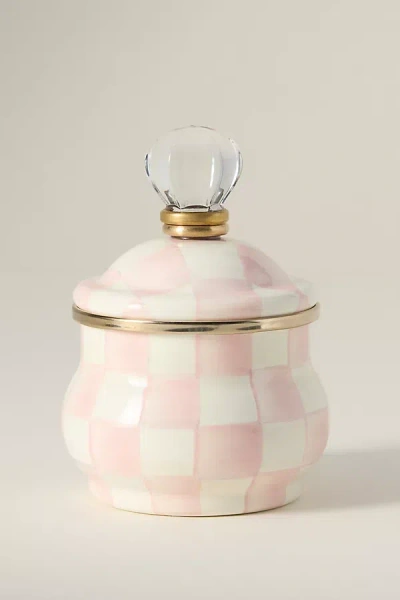 Mackenzie-childs Mackenzie Childs Rosy Check Lidded Sugar Bowl In Pink