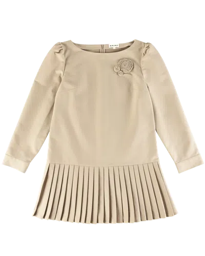 My Mum Made It Dropwaist Pleat Dress In Brown