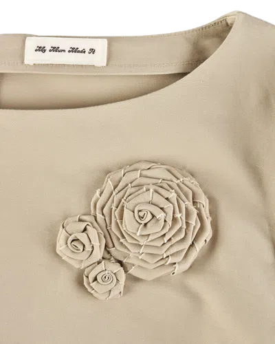 My Mum Made It Dropwaist Pleat Dress In Brown