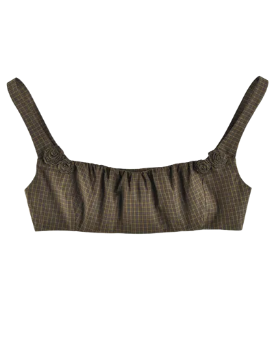 My Mum Made It Rosette Check Bra