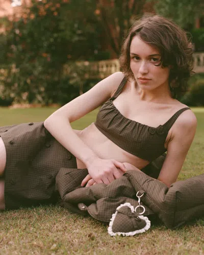 My Mum Made It Rosette Check Bra