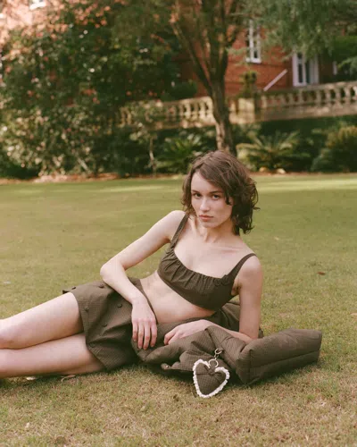 My Mum Made It Rosette Check Bra