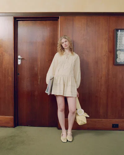 My Mum Made It Tiered Collar School Dress In Orange