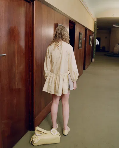 My Mum Made It Tiered Collar School Dress In Orange