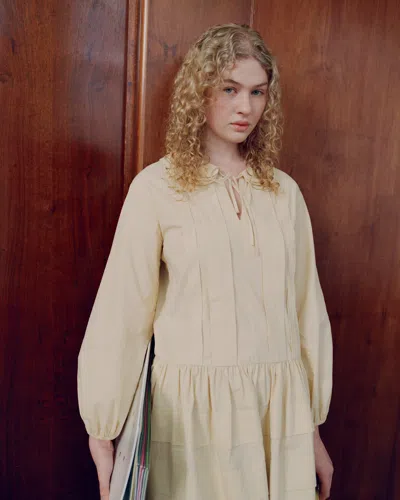 My Mum Made It Tiered Collar School Dress In Orange