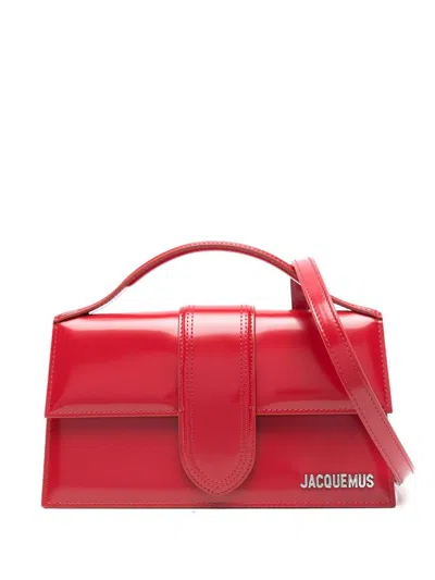 Jacquemus Rectangular Smooth Top Handle Shoulder Bag In Red