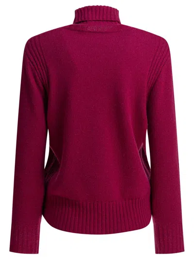 Kangra Cashmere Kangra Ribbed Turtleneck Knitwear In Rich Purple In Purple