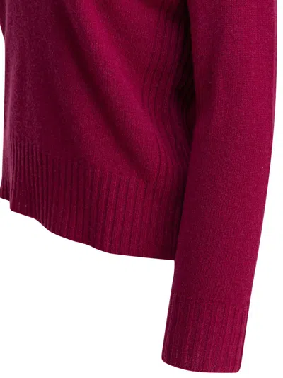 Kangra Cashmere Kangra Ribbed Turtleneck Knitwear In Rich Purple In Purple