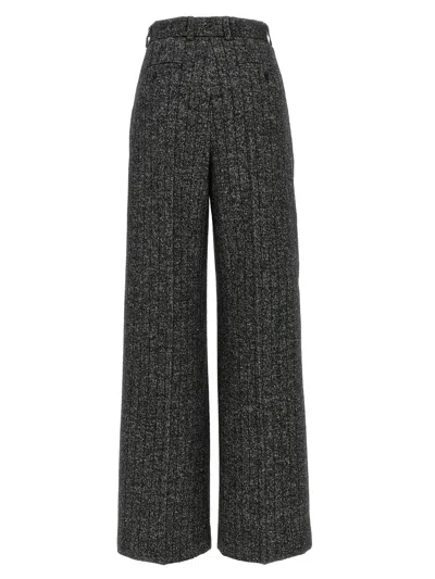 Dolce & Gabbana Wool Trousers With Back Pocket And Pleated Design In Multi