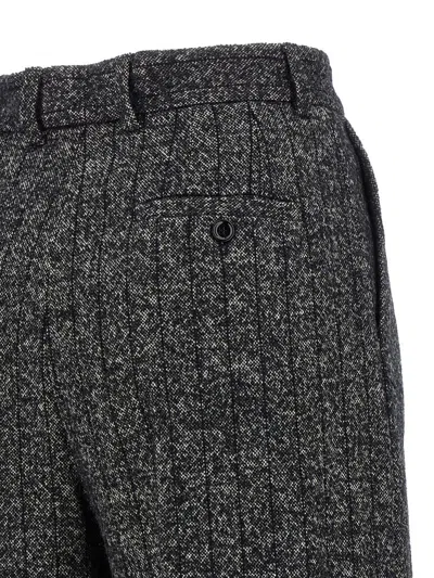 Dolce & Gabbana Wool Trousers With Back Pocket And Pleated Design In Multi