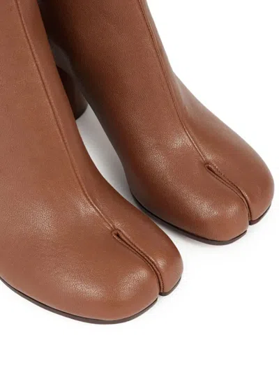Maison Margiela Tabi Ankle Boots Woman Black In Brown