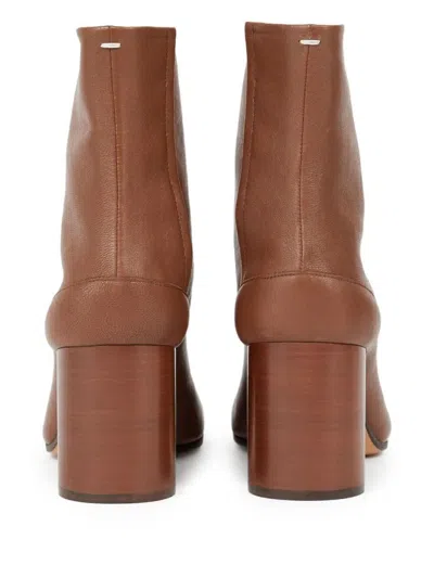 Maison Margiela Tabi Ankle Boots Woman Black In Brown